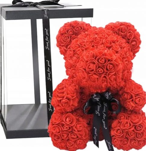  CONFEZIONE REGALO GRANDE ORSO CON ROSE SAN VALENTINO