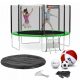  Trampolino Hop-Sport con rete 366 cm FT 12 (365-374 cm)