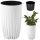  Deco4Home vaso da fiori 51,5 cm x 30 x 51,5 cm diametro 30 cm plastica bianca