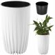  Deco4Home vaso da fiori 51,5 cm x 30 x 51,5 cm diametro 30 cm plastica bianca