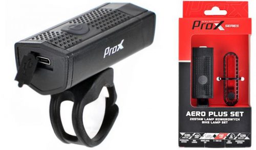  Prox AERO PLUS SET illuminazione per bicicletta 400 lm USB