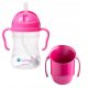  Doidy Cup manici fucsia con glitter 3m+ + B.Box BB00511 borraccia con cannuccia 240 ml rosa