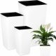  Deco4Home vaso da fiori 20 cm x 20 x 37,5 cm plastica bianca + 2 altri prodotti