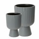  Vaso da fiori Form-Plastic 38,5 cm x 38,5 x 58 cm diametro 38,5 cm tonalità plastica grigio e argento