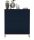  Cassettiera TV glamour, mobile TV, Blu navy MAT, 113 cm