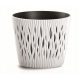 Vaso da fiori Prosperplast 26,2 cm x 26,2 x 22,2 cm diametro 15,8 cm plastica bianca