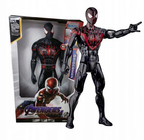  AVENGERS TITAN HERO SPIDER MAN MILES MORALES FIGURA 30CM LED SUONO