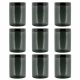 Barattolo contenitore in plastica 1L nero 1000ml x9