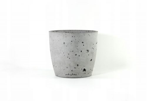  Bellissimo vaso da fiori in cemento 22 cm x 22 x 20 cm diametro 23 cm tonalità di cemento grigio e argento