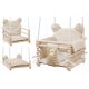 Altalena da giardino - Altalena per Bambini 3 in 1 Orsacchiotto Beige in Legno Robusto