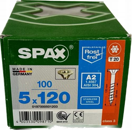 Viti universali Spax 5 x 120 mm 1,1 kg / 100 pz.