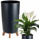  Deco4Home vaso da fiori 20 cm x 20 x 36,5 cm diametro 20 cm plastica antracite