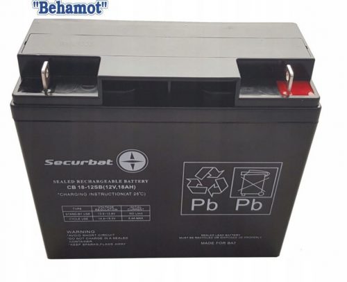  Batteria 12V 18Ah SECURBAT, ALARMTEC