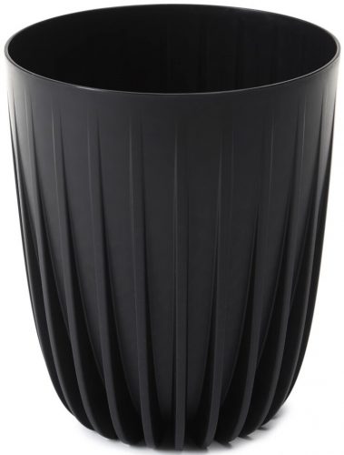  Vaso da fiori Lamela 39 cm x 39 x 46,3 cm diametro 39 cm plastica nera