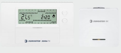  Controller wireless Euroster E2006TXRX, bianco