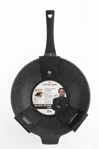 Padella tradizionale Zwieger in pietra nera, 32 cm, granito