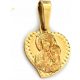  Medaglione d'oro 585, Madre di Dio, cuore, battesimo, Santa Comunione, come regalo, 14k