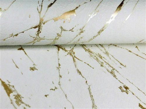 CARTA DA PARATI IN MARMO PIETRA BIANCO - CARTA DA PARATI CREMA ORO