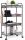  SOLID MOBILE Scaffale da cucina Tavolo su ruote Carrello con ripiano con chiusura