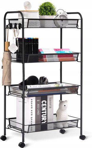  SOLID MOBILE Scaffale da cucina Tavolo su ruote Carrello con ripiano con chiusura