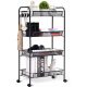  SOLID MOBILE Scaffale da cucina Tavolo su ruote Carrello con ripiano con chiusura