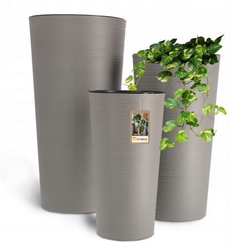  SET 3 VASI DA FIORE VASO DA GIARDINO + INSERTO GRIGIO