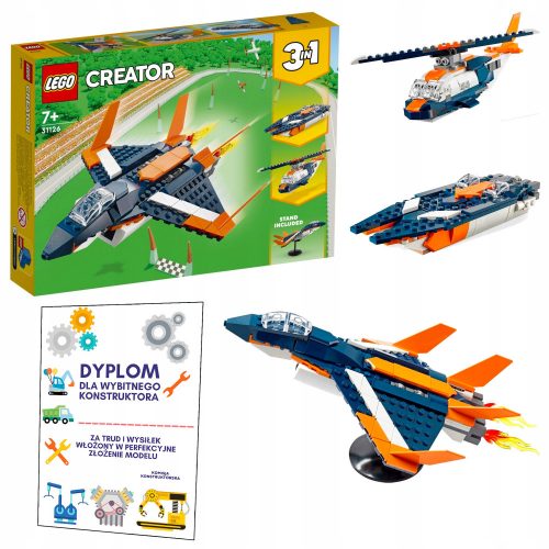  SET JET SUPERSONICO LEGO CREATOR 3in1