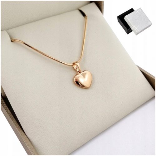  COLLANA IN ORO PIENO DI CUORE REGALO CLASSICO 18K