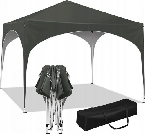  PADIGLIONE GIARDINO UV 50+ Pop-Up PE grigio 3x3x2,5