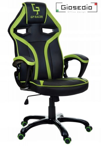  Sedia da gaming Giosedio GPR047, pelle artificiale, nera