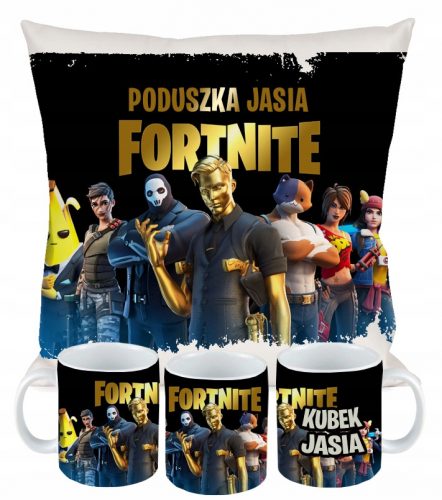  SET DI TAZZE CON CUSCINO FORTNITE regalo + NOME