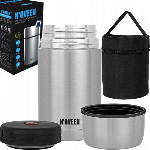 Thermos per cena N'Oven da 0,8 l, sfumature di grigio