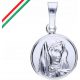  Medaglione in argento 925, rotondo, Madonna, battesimo, comunione, regalo unisex