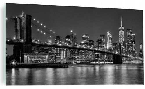 Quadro in vetro per soggiorno Ponte di Brooklyn YORK 100x50