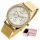  OROLOGIO DA DONNA ADELLE PERFETTO + SCATOLA + INCISIONE, zirconi maglia oro