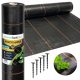 Agrotessile - Agrotessuto pacciamante (antierbacce) Linar MeshNets nero 110 x 10000 cm 90 g/m² + PERNI PER RETI TALPA AGROTCANIC 50 pz