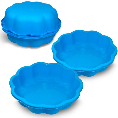 PISCINA CON SABBIA IN PLASTICA A GUSCIO CHIUSO 2 IN 1