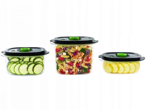 FoodSaver Fresh FFC026X contenitori neri 3 pz.