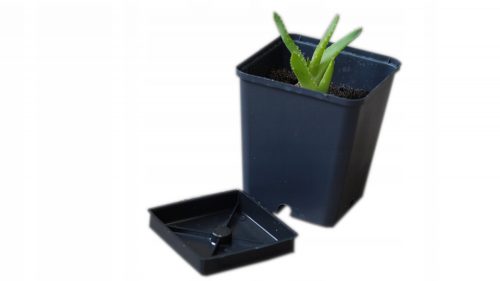  Vaso da fiori Europlastic 9 cm x 9 x 10 cm, plastica nera