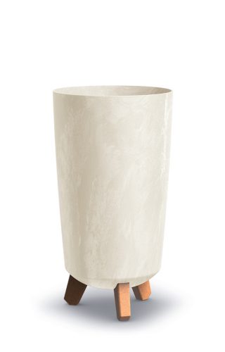  Vaso da fiori Prosperplast 19,5 cm x 19,5 x 36,5 cm diametro 19,5 cm plastica crema