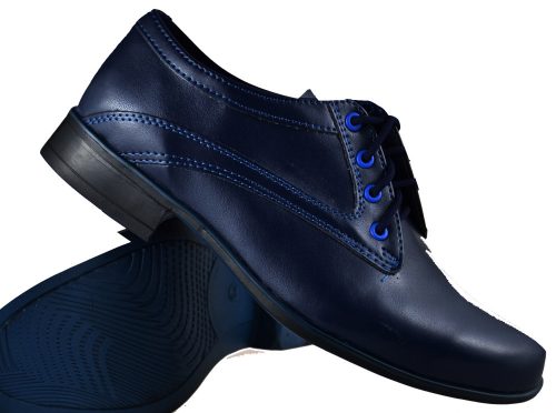  Scarpe da comunione PANTOFOLE POLACCHE Comunione in pelle Ragazzo Blu navy taglia 31 per ragazzi