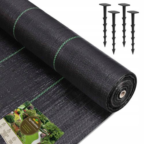 Agrotessile - Tessuto pacciamante agricolo (antierbacce) Euro nero 120 x 100 cm 90 g/m²