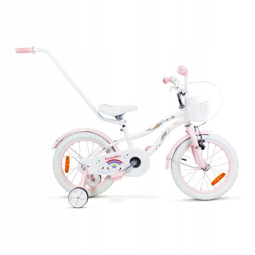  Bicicletta per bambini SIrox Rainbow White Mint, ruota bianca da 16".