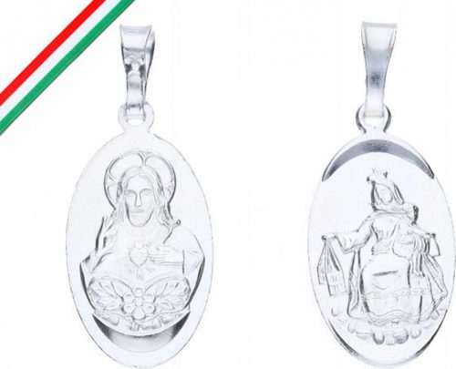  Medaglione scapolare in argento 925 della Madonna del battesimo dei Santi come regalo ricordo