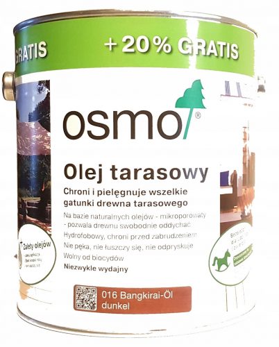 Osmo 016 Olio per terrazza 3l Bangkirai Scuro