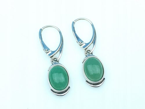  Orecchini in argento, avventurina verde, argento pr. 925