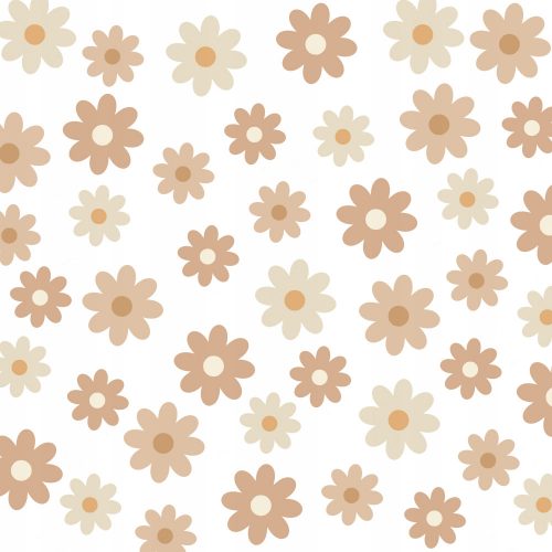  Adesivi murali 44 grandi fiori beige