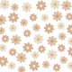  Adesivi murali 44 grandi fiori beige