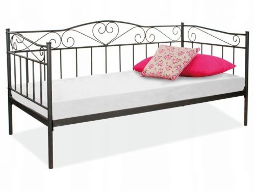  Letto singolo Signal in metallo BEDS 90x200 nero