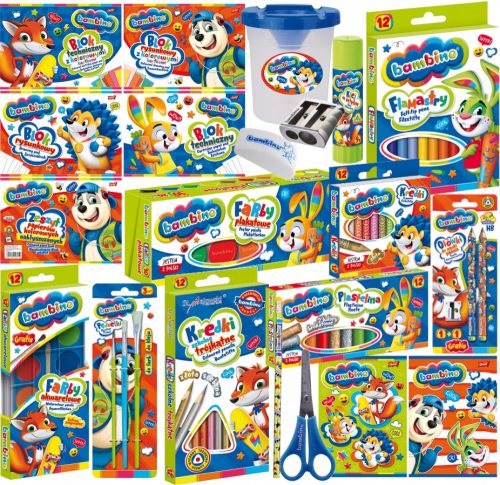  Bambino art set 21 pz + penna cancellabile Kidea blu